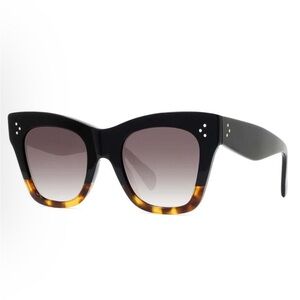 Celine Black and Brown Sunglasses with Gradient Lenses